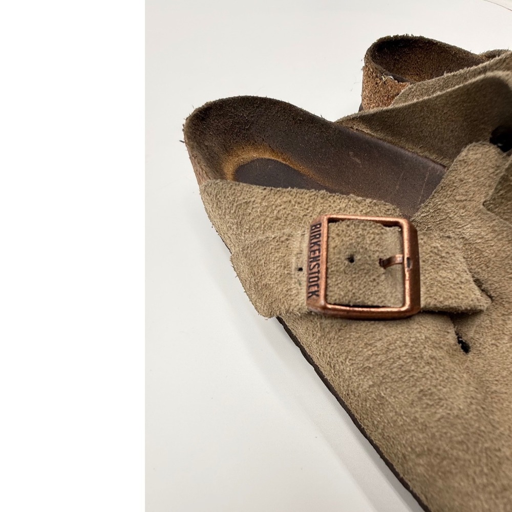Birkenstock Boston Suede Clogs Taupe Size 41 Womens 10 Mens 8 - Picture 10 of 11